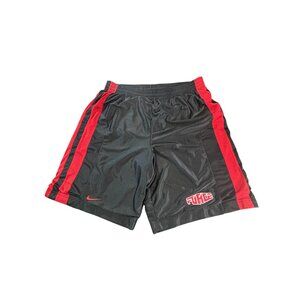 Nike Black & Red Athletic Shorts Mens L Polyester Sportswear